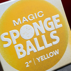 Magic Sponge Balls 4 pack Geel ( 2" / 5cm )