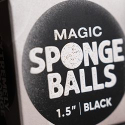 Magic Sponge Balls 4 pack Zwart ( 1,5" / 3,8cm )